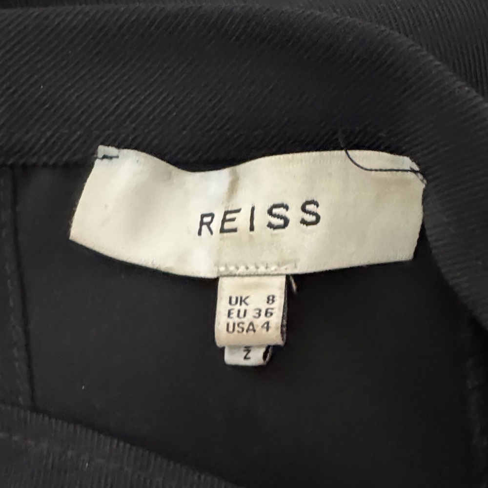 Reiss Tyla Side Striped Jumpsuit Navy. Blue and White Open Back Tie Waist Size 8 - Picture 15 of 16